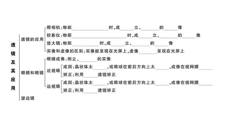 初中物理新人教版八年级上册第五章 透镜及其应用复习训练作业课件2024秋季第3页