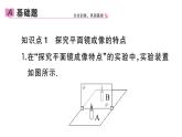初中物理新人教版八年級(jí)上冊(cè)第四章第三節(jié)第一課時(shí) 平面鏡成像的特點(diǎn)作業(yè)課件2024秋季