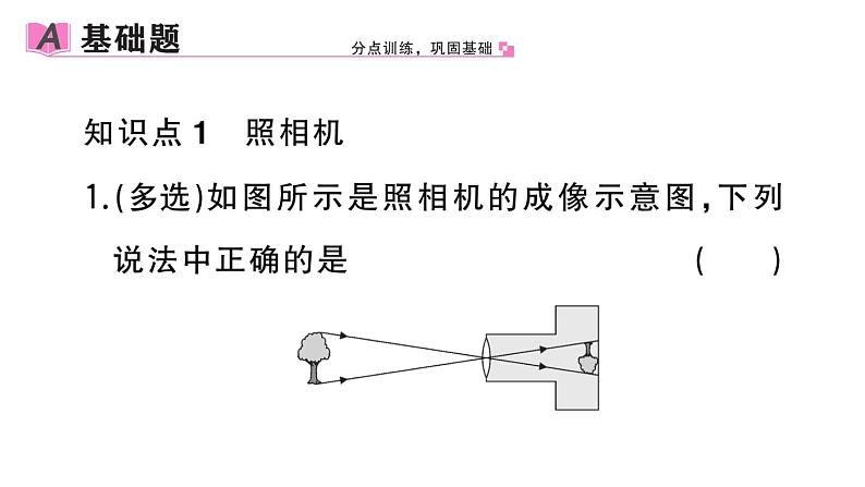 初中物理新人教版八年级上册第五章第二节 生活中的透镜作业课件2024秋季第2页