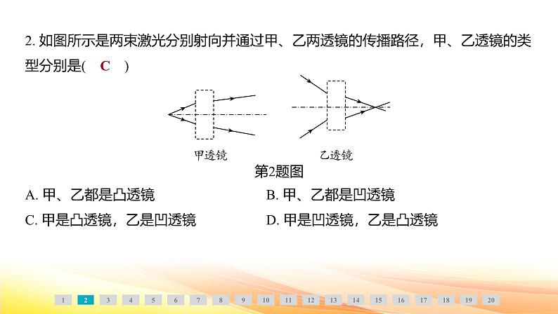 人教版（2024新版）八年级上册物理第五章 透镜及其应用 学业质量评价 课件第3页