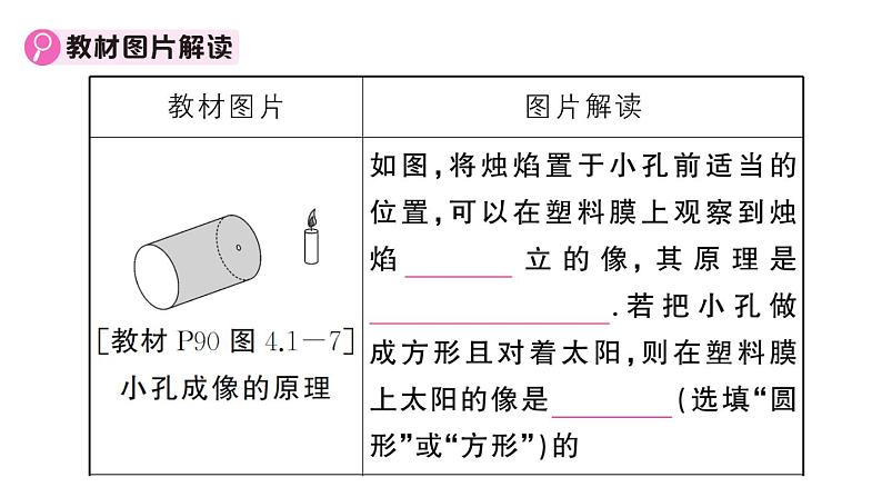 初中物理新人教版八年级上册第四章 光现象复习训练作业课件2024秋季第4页