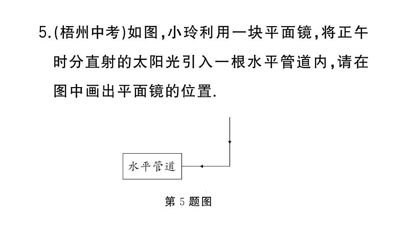 初中物理新人教版八年级上册第四章专题六 光学作图作业课件2024秋季第6页