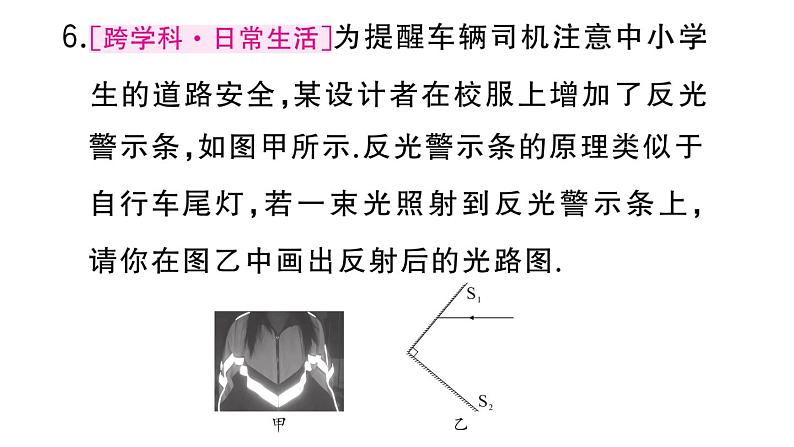 初中物理新人教版八年级上册第四章专题六 光学作图作业课件2024秋季第7页