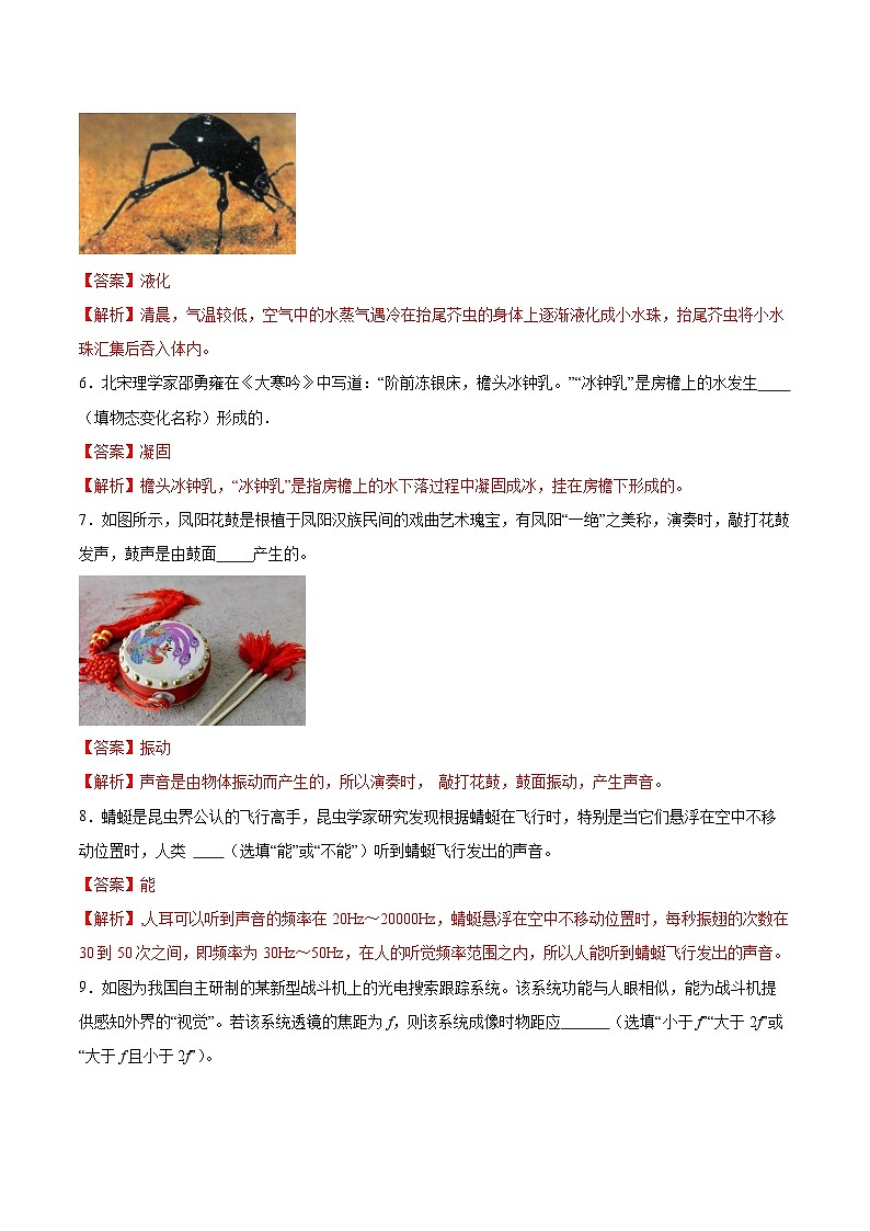 八年级物理第三次月考卷（全解全析）（安徽专用）第3页