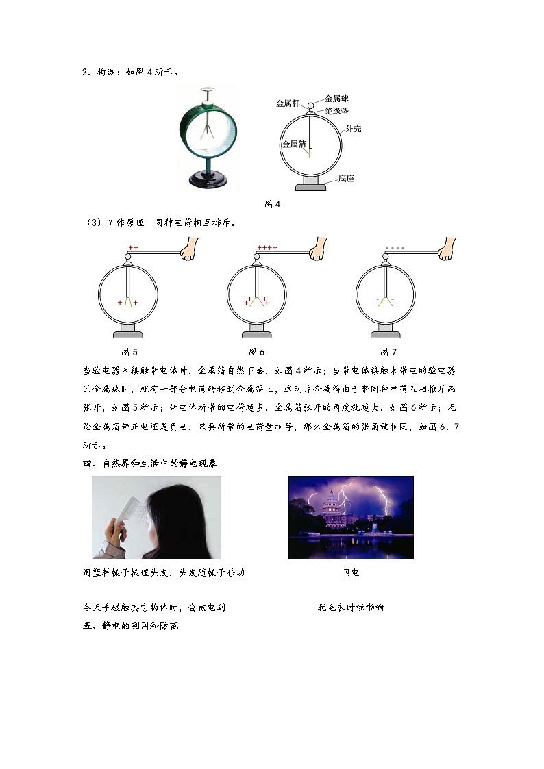 苏科版八年级物理下册同步练习7.2静电现象(原卷版+解析)第2页