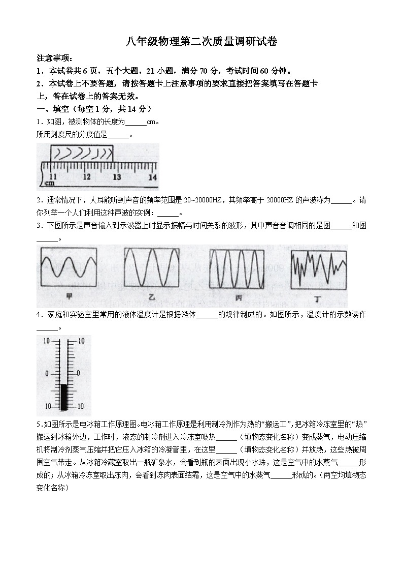 河南省信阳市平桥区2024-2025学年八年级上学期12月期中物理试题第1页