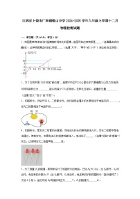 江西省上饶市广丰铜钹山中学2024-2025学年九年级上学期十二月物理检测试题