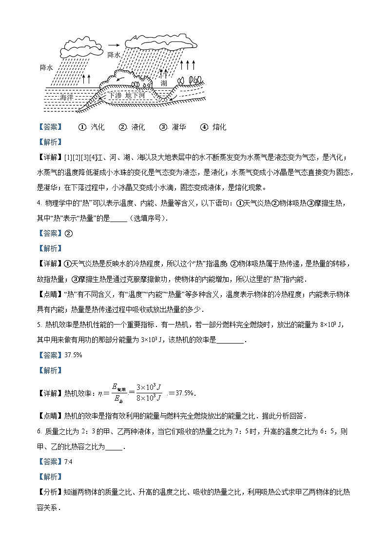 河南省南阳市桐柏县方树泉教育集团2024-2025学年九年级上学期9月月考物理试题（解析版）-A4第2页