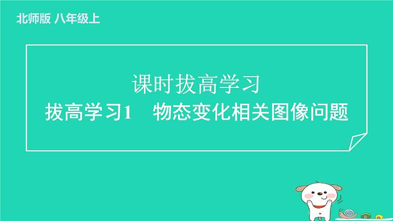 2024八年级物理上册拔高学习1物态变化相关图像问题习题课件新版北师大版第1页