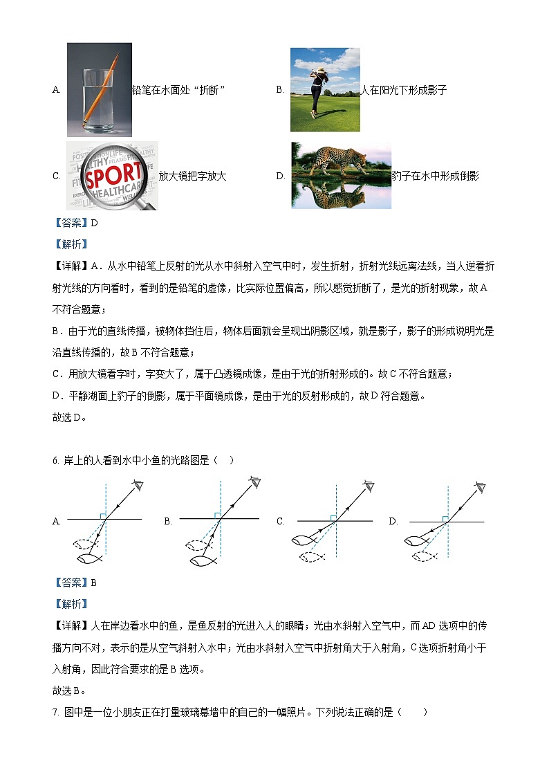 广东省肇庆市封开县封川中学2024-2025学年八年级上学期11月期中物理试题（解析版）-A4第3页