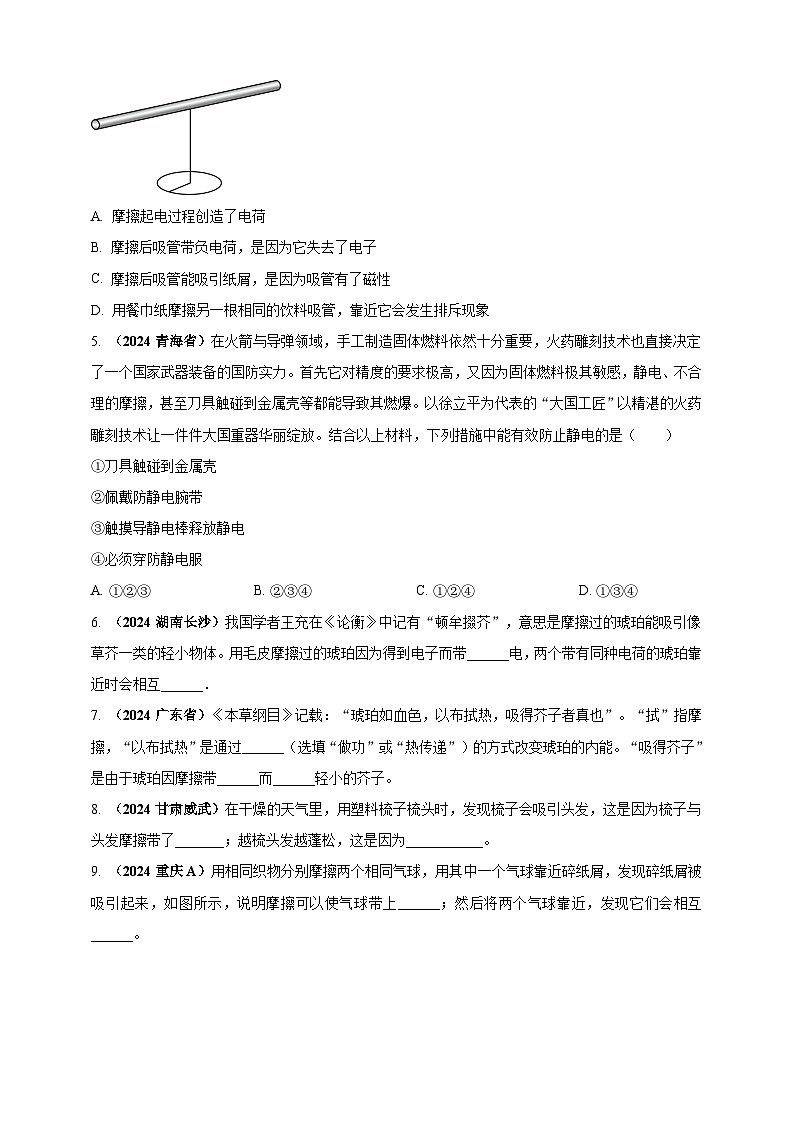 模块一 专题13 简单的电现象（原卷版 )第2页