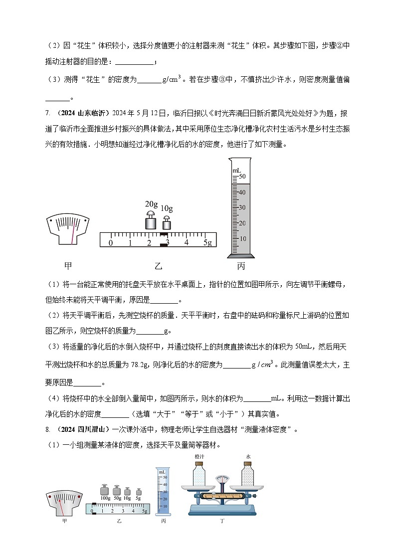 模块三 实验 专题25 测量固体和液体的密度（原卷版）第3页