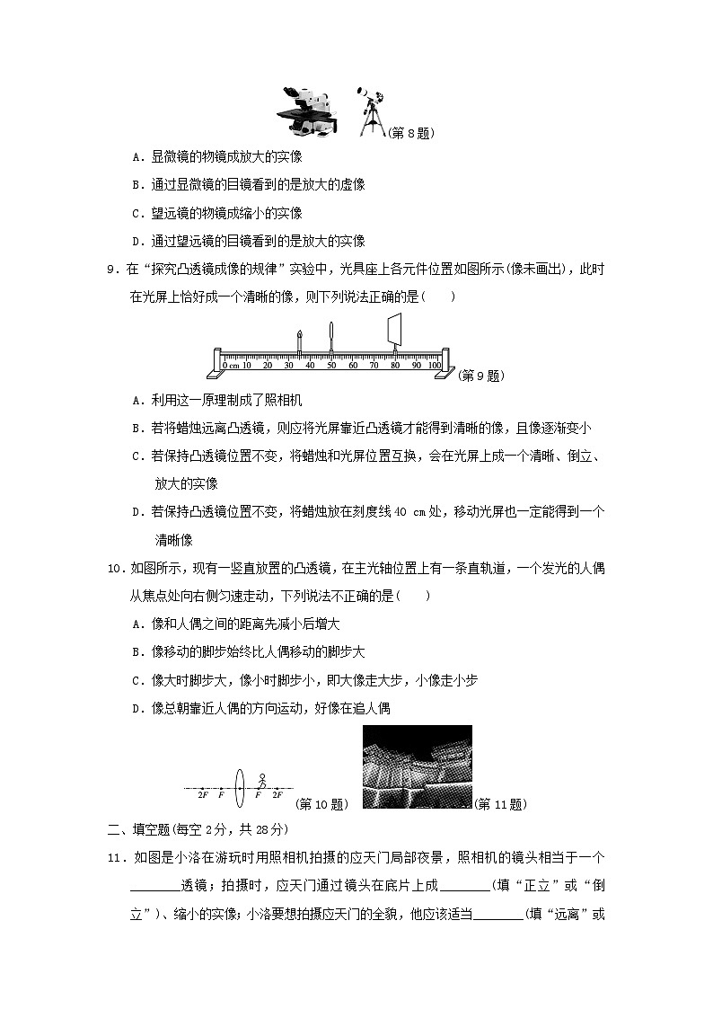 福建省2024八年级物理上册第四章神奇的透镜学情评估（附答案沪科版）第3页