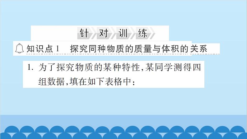 第三节  课时1  探究物质的质量与体积的关系第6页