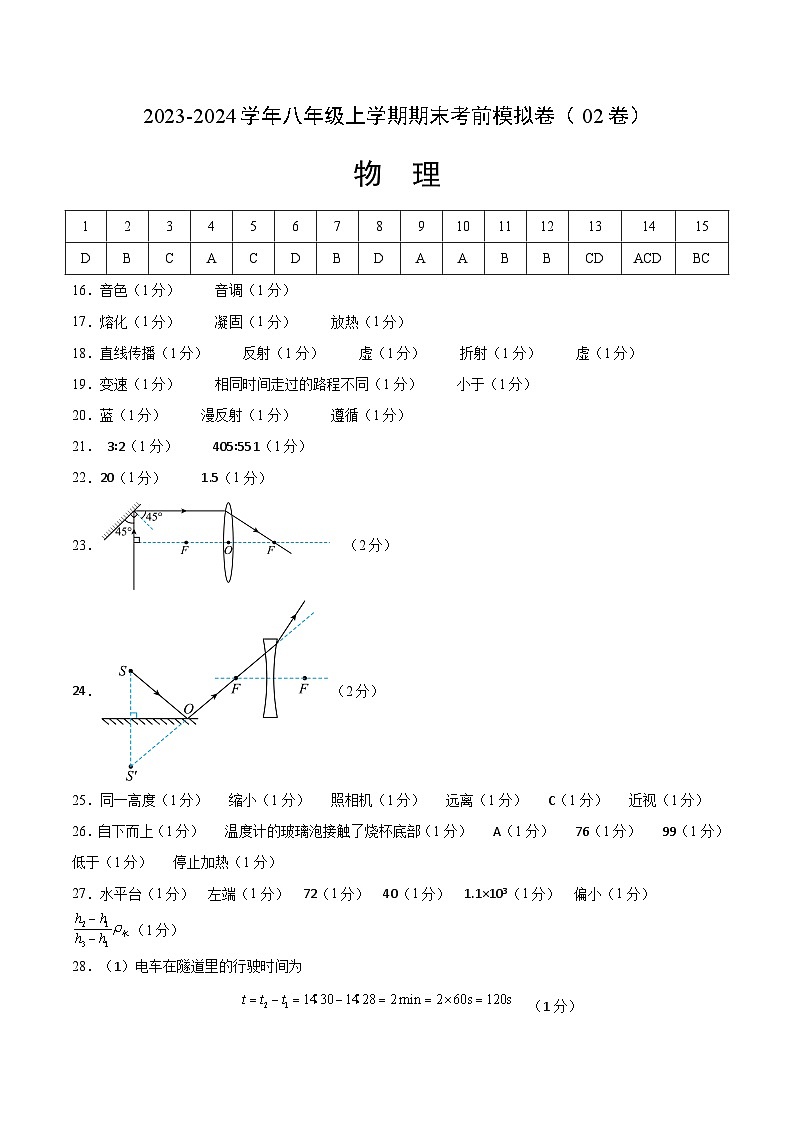 期末模拟测试02（参考答案）第1页