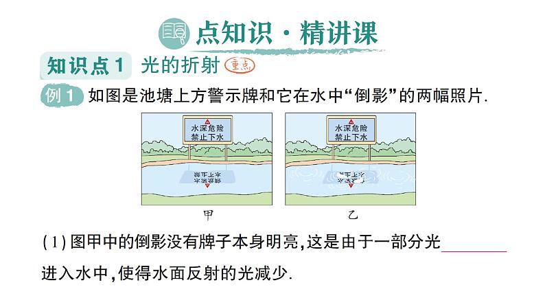 初中物理新沪科版八年级全册第三章第三节 光的折射作业课件2024秋第2页