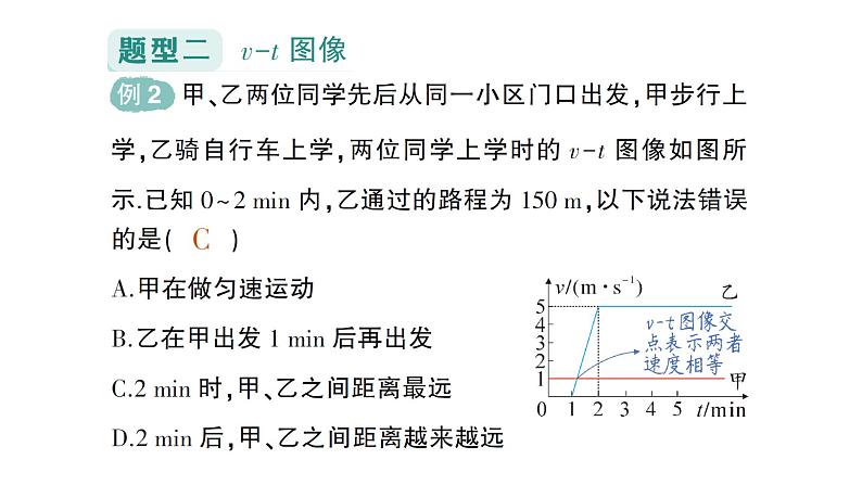 初中物理新沪科版八年级全册第一章专题一 运动的图像作业课件2024秋第6页