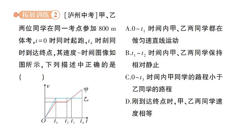 初中物理新沪科版八年级全册第一章专题一 运动的图像作业课件2024秋第8页