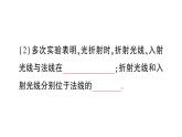 初中物理新滬科版八年級(jí)全冊(cè)第三章第三節(jié) 光的折射作業(yè)課件（2024秋）