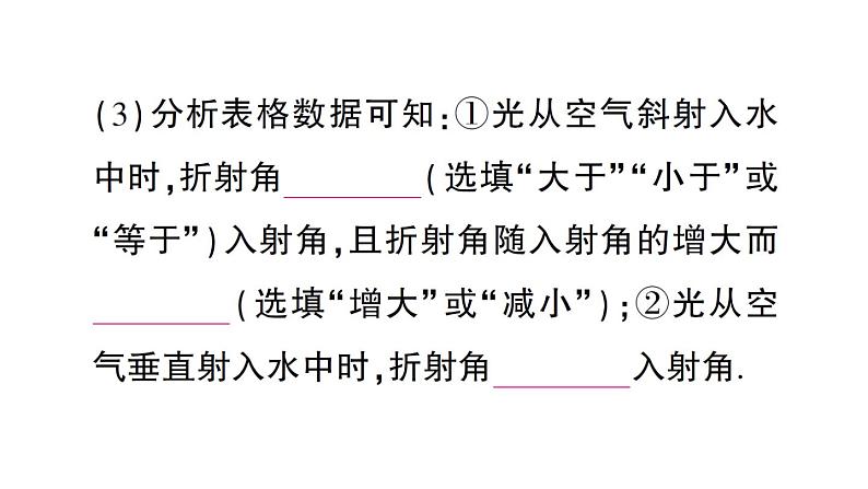 初中物理新沪科版八年级全册第三章第三节 光的折射作业课件（2024秋）第4页