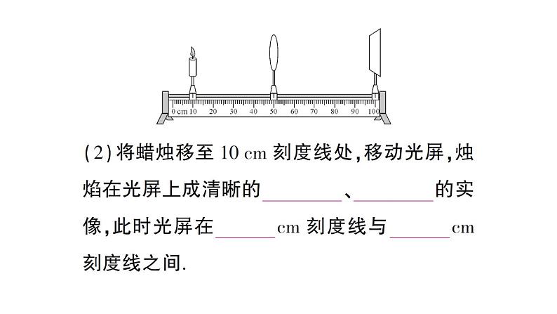 初中物理新沪科版八年级全册第四章第二节 探究：凸透镜成像的规律作业课件（2024秋）第3页