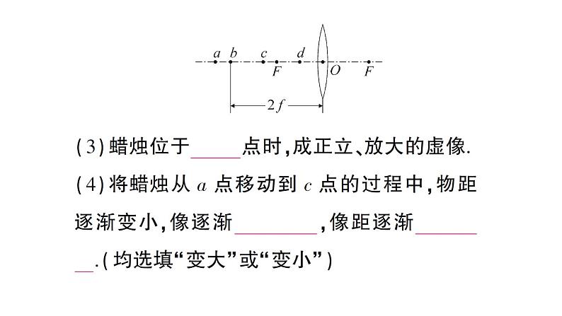 初中物理新沪科版八年级全册第四章第二节 探究：凸透镜成像的规律作业课件（2024秋）第7页