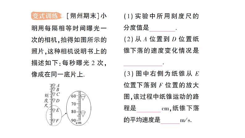 初中物理新北师大版八年级上册第二章第五节 平均速度的测量作业课件2024秋第5页