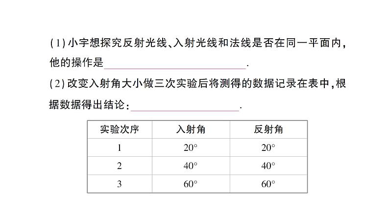 初中物理新北师大版八年级上册第四章第二节 光的反射作业课件2024秋第5页