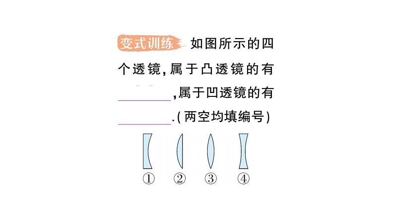 初中物理新北师大版八年级上册第五章第一节 透镜作业课件2024秋第3页