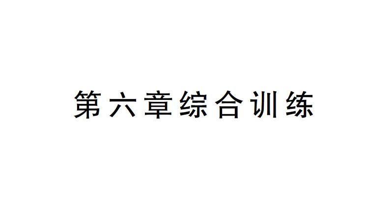 初中物理新沪科版八年级全册第六章 熟悉而陌生的力综合训练课堂作业课件2024秋第1页