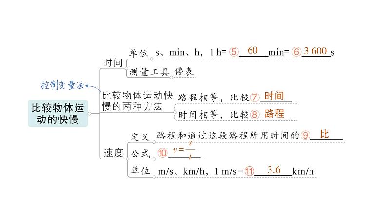 初中物理新北师大版八年级上册第二章 机械运动复习提升作业课件2024秋第3页