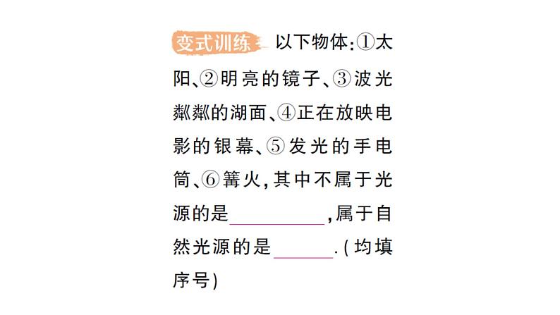 初中物理新教科版八年级上册第四章第一节 光的传播作业课件2024秋第4页