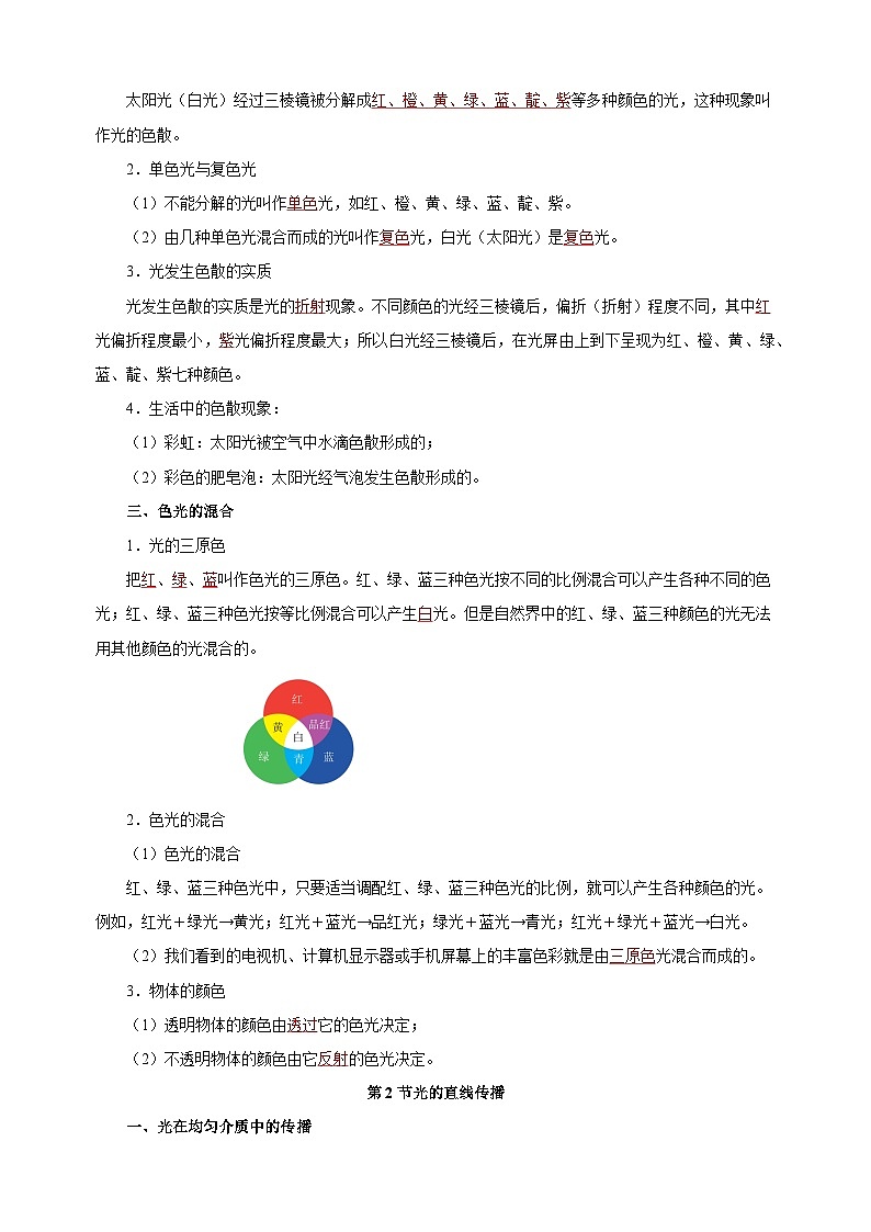 第二章《光现象》-2024-2025学年八年级物理上册期末复习单元知识清单（苏科版2024）第2页
