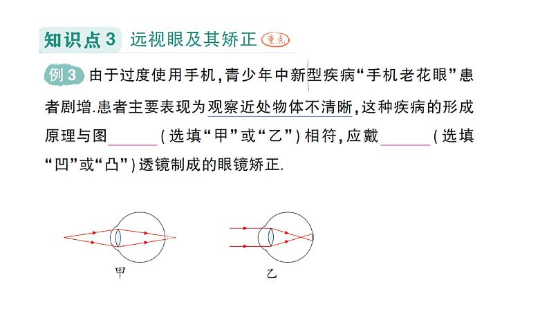 初中物理新教科版八年级上册第四章第六节 跨学科实践：眼睛作业课件2024秋第7页