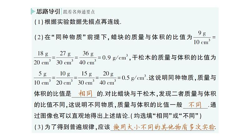 初中物理新教科版八年级上册第六章第二节 物质的密度作业课件2024秋第5页