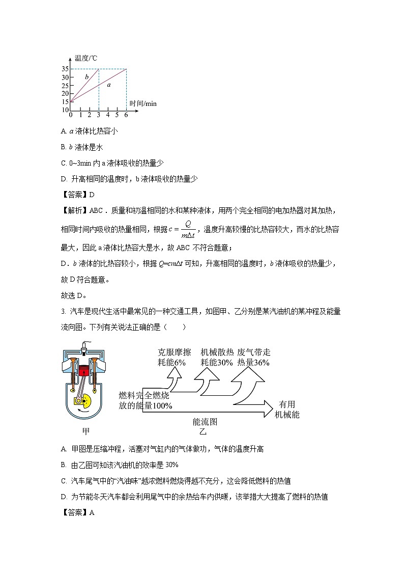 湖北省潜江市2023-2024学年九年级(上)期末质量检测物理试卷(解析版)第2页