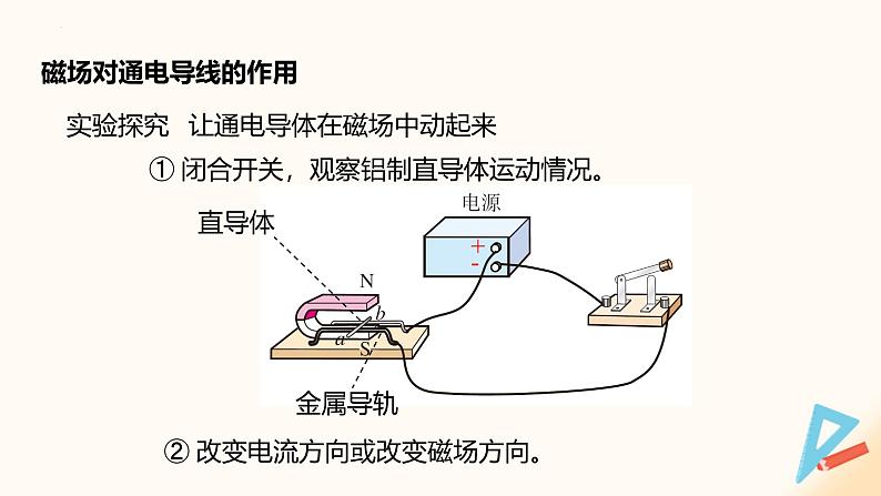 16.3-16.4 磁场对电流的作用 电动机及其直流安装（课件）九年级物理下册（苏科版）第5页