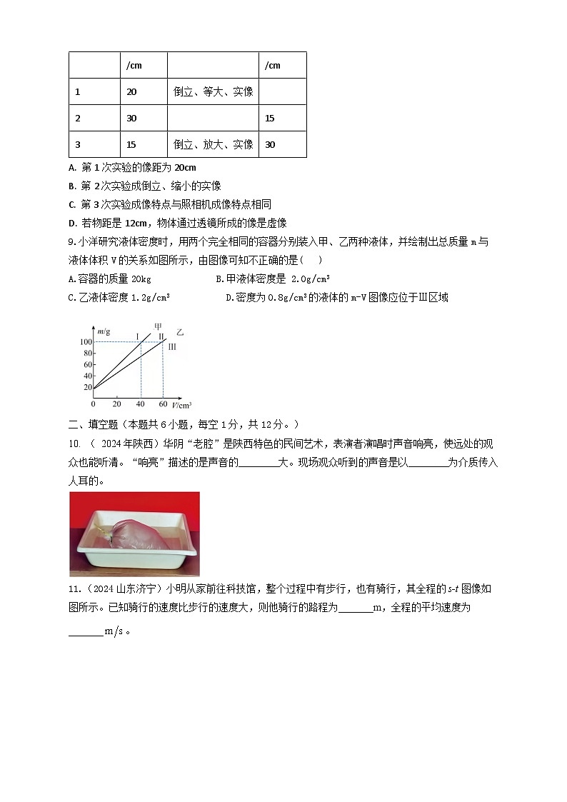 人教版（2024新版）八年级上册物理期末综合素养测试卷（含答案）第3页