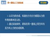 【人教版】八下物理  8.4 同一直线上二力的合成（课件+导学案+教学设计+同步练习+内嵌视频）