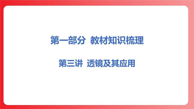 第03讲 透镜及其应用（课件）-2025年中考物理一轮复习课件第1页