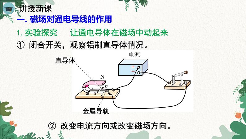 人教版物理九年级下册 第二十章 电与磁第四节 电动机课件第6页