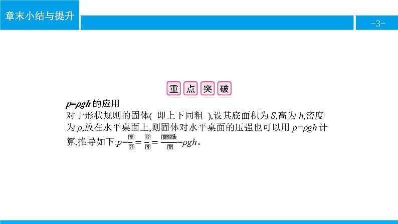 教科版八年级下册物理-第九章-压　强-章末小结与提升【课件】第3页