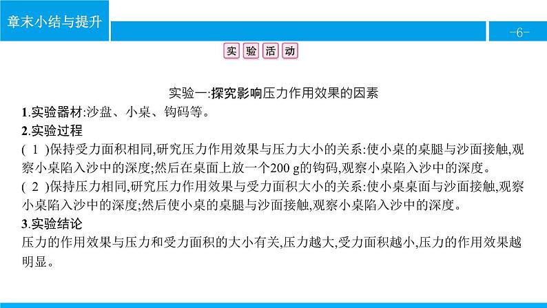 教科版八年级下册物理-第九章-压　强-章末小结与提升【课件】第6页