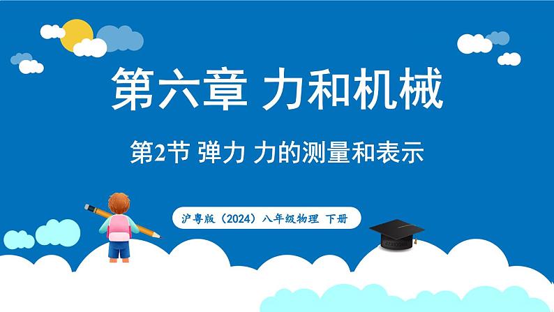 沪粤版（2024）物理八年级下册--6.2 弹力 力的测量和表示（课件）第1页