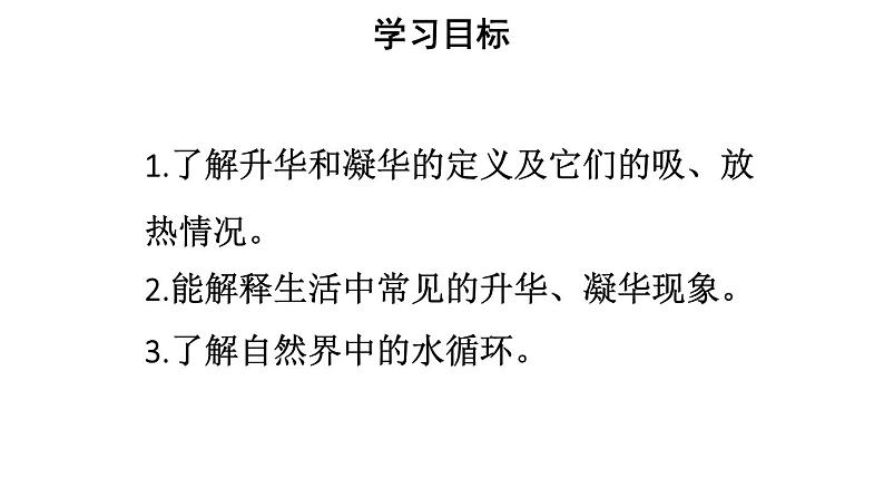 初中物理新人教版八年级上册第三章第四节 升华和凝华教学课件2024秋第2页