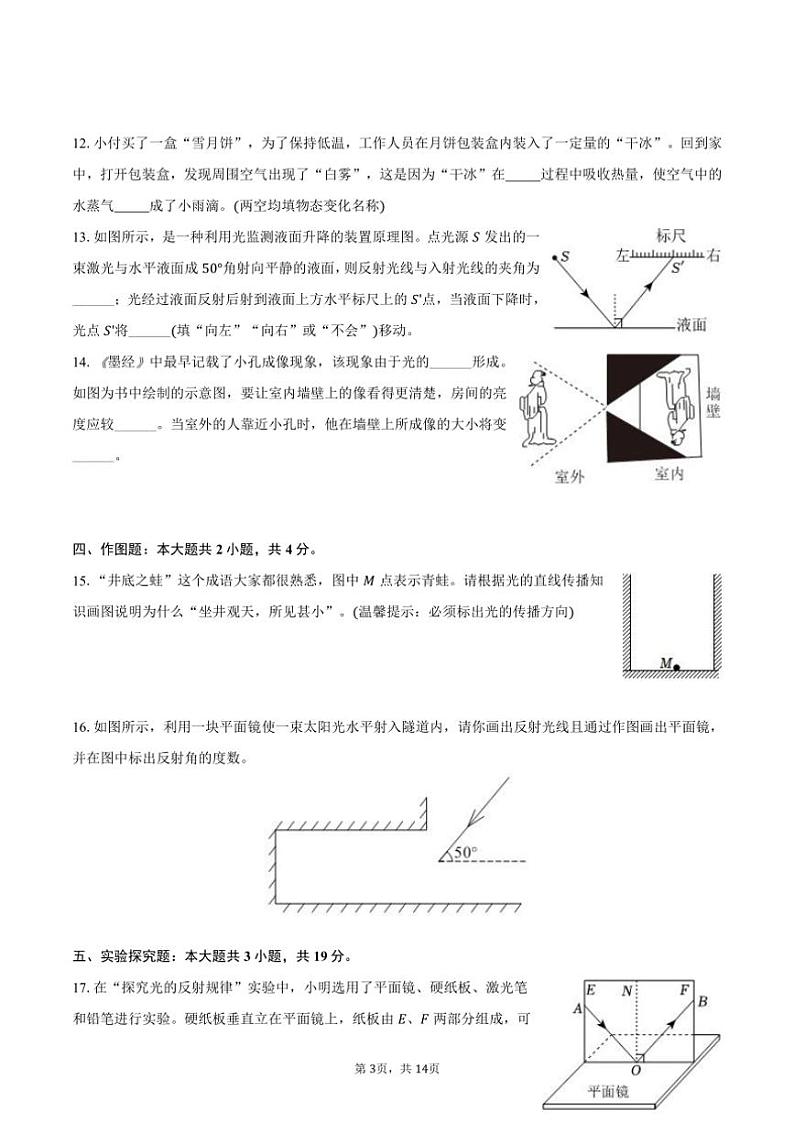 2024～2025学年河南省漯河市临颍县八年级(上)期中物理试卷(含解析)第3页