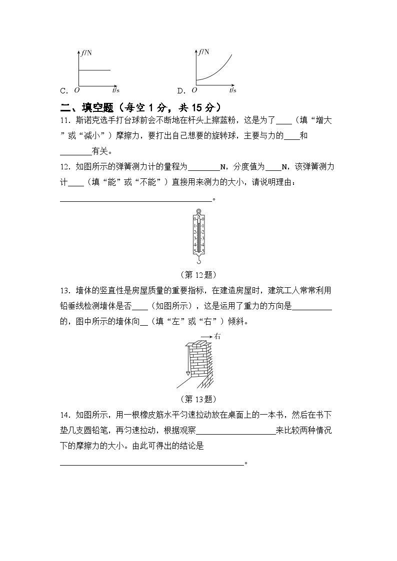 第七章 力 章节综合测试（试卷）-2024-2025学年苏科版（2024）物理八年级下册第3页