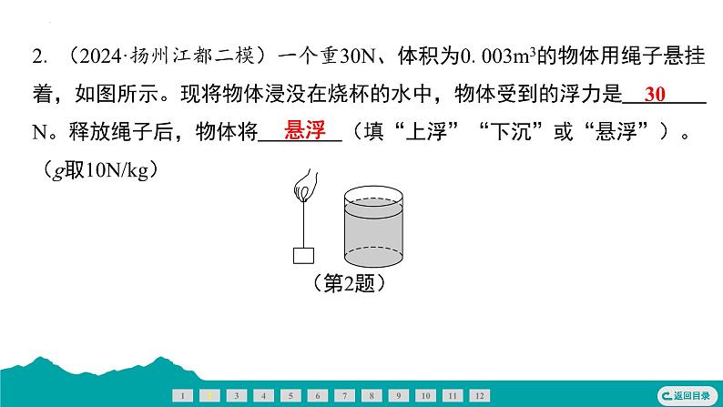 10.3物体的浮沉条件及应用 课件--  2024-2025学年人教版物理八年级下册第3页