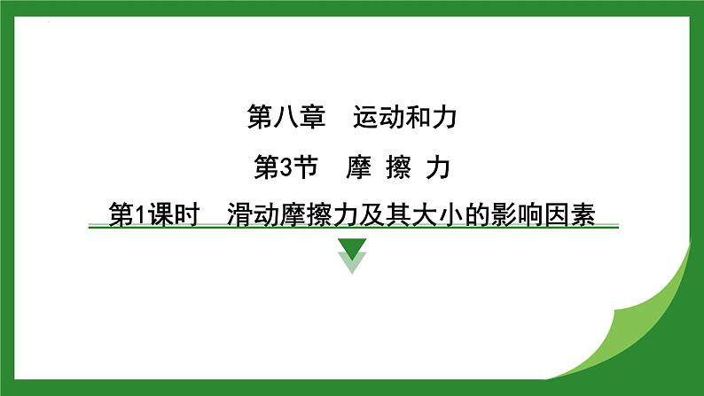 8.3 摩擦力课件  2024-2025学年人教版物理八年级下册第1页