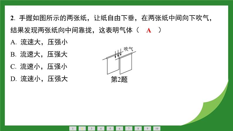 9.5 流体压强与流速的关系  课件  2024-2025学年人教版物理八年级下册第3页